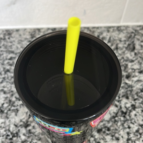 🖤NWT🩷 RARE Starbucks Retro Colorful Tumbler Cold Drink Venti Black 24oz - Picture 3 of 9